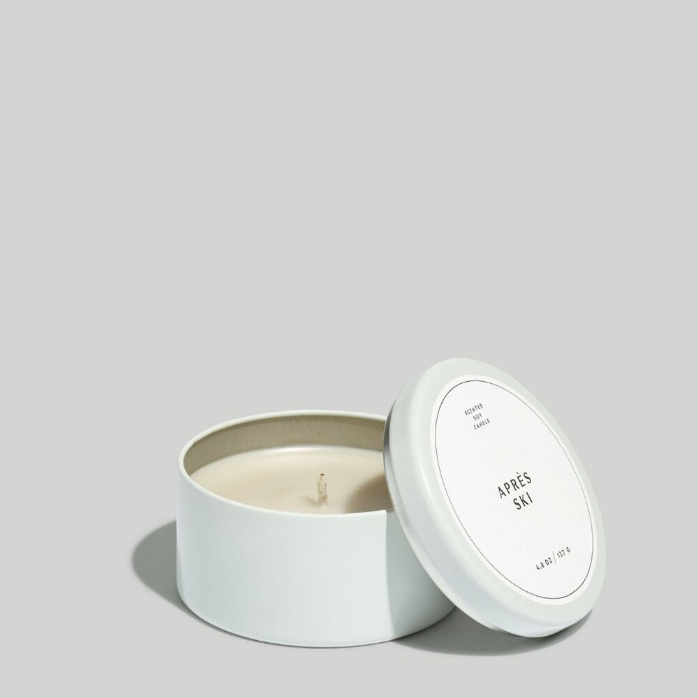 New in tin ILLUME® Matte Tin Candle Apres Ski Set of 3
